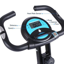 Load image into Gallery viewer, Home Indoor Folding Fitness Bicycle Cardio Trainer Time Speed Calories Display Spinning Bike Fat Burning Exercise Bike