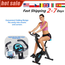 Load image into Gallery viewer, Home Indoor Folding Fitness Bicycle Cardio Trainer Time Speed Calories Display Spinning Bike Fat Burning Exercise Bike